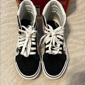 Vans Black and White High-Top Sneakers